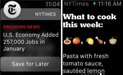 The New York Times publicará “artículos de una sola frase” en el Apple Watch